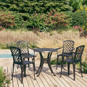 Bistro table and chairs 5 pieces black cast aluminum by , Garden sets - Ref: Foro24-3070608, Price: 690,28 €, Discount: %