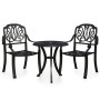 Bistro table and chairs 3 pieces black cast aluminum by , Garden sets - Ref: Foro24-3070566, Price: 445,74 €, Discount: %