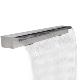 Rectangular waterfall fountain stainless steel pool 120 cm by , Fountains and waterfalls - Ref: Foro24-41669, Price: 190,99 €...