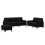 3-teilige Sofagarnitur aus schwarzem Samt mit Kissen von , Sofas - Ref: Foro24-3201531, Preis: 569,45 €, Rabatt: %