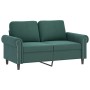 Dark green velvet 3-piece sofa set with cushions by , Sofas - Ref: Foro24-3202172, Price: 714,92 €, Discount: %