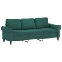 Dark green velvet 3-piece sofa set with cushions by , Sofas - Ref: Foro24-3202172, Price: 714,92 €, Discount: %