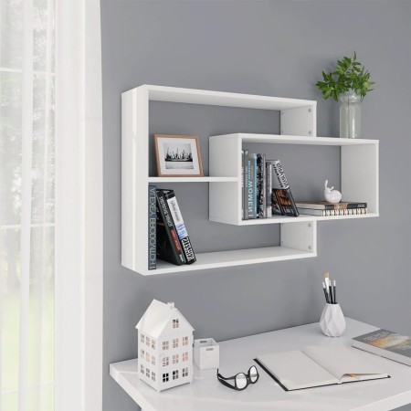 White plywood wall shelves 104x20x58.5 cm by vidaXL, Shelves and shelves - Ref: Foro24-800324, Price: 37,79 €, Discount: %