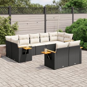 Set aus 8-teiligen Gartensofas und Kissen Kunstrattan schwarz von , Gartensets - Ref: Foro24-3227127, Preis: 573,99 €, Rabatt: %