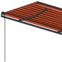 Manual retractable awning with orange and brown posts, 5x3.5 meters. by , Awnings - Ref: Foro24-3070260, Price: 675,23 €, Dis...