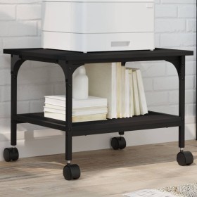 Printer stand 2 levels wood black 50x40x38 cm by , Printer supports - Ref: Foro24-842281, Price: 53,39 €, Discount: %