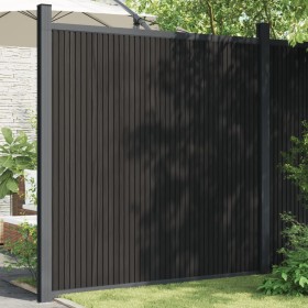 WPC gray fence panel 180x186 cm by , fence panels - Ref: Foro24-4003979, Price: 271,99 €, Discount: %