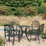 Bistro table and chairs 5 pieces black cast aluminum by , Garden sets - Ref: Foro24-3070599, Price: 890,72 €, Discount: %