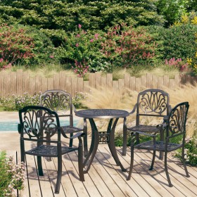 Bistro table and chairs 5 pieces black cast aluminum by , Garden sets - Ref: Foro24-3070599, Price: 879,15 €, Discount: %