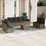 9-piece garden furniture set and gray synthetic rattan cushions by , Garden sets - Ref: Foro24-3256417, Price: 562,37 €, Disc...