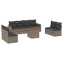 9-piece garden furniture set and gray synthetic rattan cushions by , Garden sets - Ref: Foro24-3256417, Price: 562,37 €, Disc...