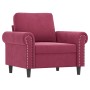 Three-piece velvet sofa set with red wine cushions by , Sofas - Ref: Foro24-3202174, Price: 687,47 €, Discount: %