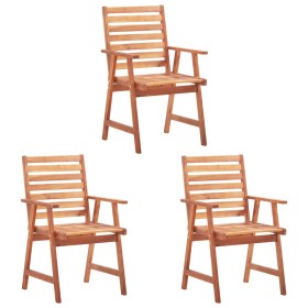 Outdoor dining chairs 3 pcs solid acacia wood by vidaXL, Garden chairs - Ref: Foro24-46313, Price: 187,62 €, Discount: %