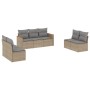 Set of 7-piece garden sofas and beige synthetic rattan cushions by , Garden sets - Ref: Foro24-3258279, Price: 447,43 €, Disc...