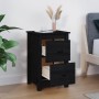 Solid black pine wood bedside table 40x35x61.5 cm by vidaXL, Nightstands - Ref: Foro24-820954, Price: 50,58 €, Discount: %