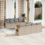 Set Gartensofas mit beigen Kissen Mix 9 Stück PE Rattan von , Gartensets - Ref: Foro24-3256815, Preis: 699,62 €, Rabatt: %