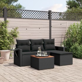 5-teiliges Gartenmöbel-Set und schwarze synthetische Rattankissen von , Gartensets - Ref: Foro24-3256860, Preis: 393,24 €, Ra...