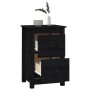 Mesita de noche madera maciza de pino negro 40x35x61,5 cm de vidaXL, Mesitas de noche - Ref: Foro24-820954, Precio: 50,58 €, ...