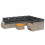 10-teilige Gartensofagarnitur mit grauen synthetischen Rattankissen von , Gartensets - Ref: Foro24-3225164, Preis: 653,06 €, ...