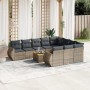 11-piece garden sofa set and gray synthetic rattan cushions by , Garden sets - Ref: Foro24-3225185, Price: 715,70 €, Discount: %