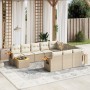 11-piece garden sofa set with beige synthetic rattan cushions by , Garden sets - Ref: Foro24-3227206, Price: 873,85 €, Discou...