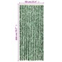 Green and white chenille fly curtain 90x200 cm by , Mosquito nets for windows - Ref: Foro24-377384, Price: 57,95 €, Discount: %