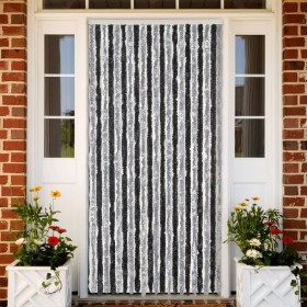 Gray and black chenille fly curtain 56x185 cm by , Mosquito nets for windows - Ref: Foro24-377325, Price: 34,98 €, Discount: %