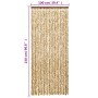 Beige and brown chenille anti-fly curtain 100x230 cm by , Mosquito nets for windows - Ref: Foro24-377390, Price: 65,21 €, Dis...