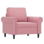 Pink velvet 3-piece sofa set with cushions by , Sofas - Ref: Foro24-3202193, Price: 731,86 €, Discount: %