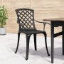 Garden chairs 6 units black cast aluminum by , Garden chairs - Ref: Foro24-3216320, Price: 783,89 €, Discount: %