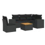 6-piece garden sofa set and black synthetic rattan cushions by , Garden sets - Ref: Foro24-3225446, Price: 407,25 €, Discount: %