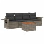 Gartensofa-Set mit Kissen, 5-teilig, graues synthetisches Rattan von , Gartensets - Ref: Foro24-3256774, Preis: 366,10 €, Rab...