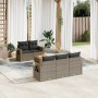 6-teiliges Gartenmöbel-Set und graue synthetische Rattankissen von , Gartensets - Ref: Foro24-3256781, Preis: 538,28 €, Rabat...