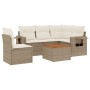 Garden sofa set with cushions 6 pieces beige synthetic rattan by , Garden sets - Ref: Foro24-3256898, Price: 534,87 €, Discou...