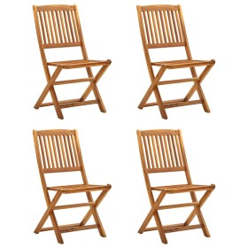 Folding garden chairs 4 units solid acacia wood by vidaXL, Garden chairs - Ref: Foro24-46340, Price: 175,32 €, Discount: %