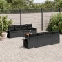 Set aus 8-teiligen Gartensofas und Kissen Kunstrattan schwarz von , Gartensets - Ref: Foro24-3256811, Preis: 722,14 €, Rabatt: %