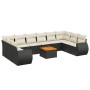 Garden sofa set 11 pieces and black synthetic rattan cushions by , Garden sets - Ref: Foro24-3225174, Price: 736,03 €, Discou...