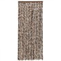 Brown and white chenille anti-fly curtain 100x230 cm by , Mosquito nets for windows - Ref: Foro24-377394, Price: 65,26 €, Dis...