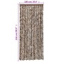 Brown and white chenille anti-fly curtain 100x230 cm by , Mosquito nets for windows - Ref: Foro24-377394, Price: 65,26 €, Dis...