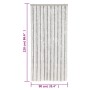 Light gray and white chenille fly screen curtain 90x220 cm by , Mosquito nets for windows - Ref: Foro24-377314, Price: 60,09 ...