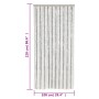 Light gray and white chenille fly screen curtain 100x220 cm by , Mosquito nets for windows - Ref: Foro24-377316, Price: 61,13...