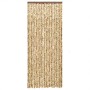 Beige and brown chenille anti-fly curtain 100x200 cm by , Mosquito nets for windows - Ref: Foro24-377389, Price: 59,97 €, Dis...