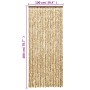 Beige and brown chenille anti-fly curtain 100x200 cm by , Mosquito nets for windows - Ref: Foro24-377389, Price: 59,97 €, Dis...