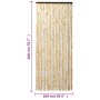 Beige chenille anti-fly curtain 100x200 cm by , Mosquito nets for windows - Ref: Foro24-377377, Price: 59,99 €, Discount: %