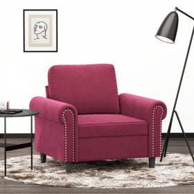 Red velvet armchair 60 cm by , Sofas - Ref: Foro24-359513, Price: 166,93 €, Discount: %