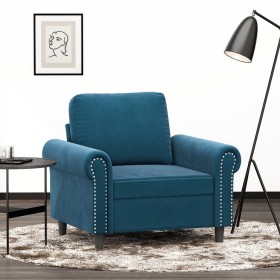 Blue velvet armchair 60 cm by , Sofas - Ref: Foro24-359518, Price: 177,99 €, Discount: %