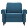 Sillón de terciopelo azul 60 cm de , Sofás - Ref: Foro24-359518, Precio: 177,99 €, Descuento: %