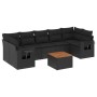 8-teiliges Gartensofa-Set und schwarze synthetische Rattankissen von , Gartensets - Ref: Foro24-3256804, Preis: 567,82 €, Rab...