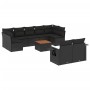 Set de sofás de jardín 10 pzas cojines ratán sintético negro de , Conjuntos de jardín - Ref: Foro24-3257042, Precio: 721,06 €...