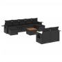 Set de sofás de jardín 10 pzas cojines ratán sintético negro de , Conjuntos de jardín - Ref: Foro24-3257105, Precio: 776,74 €...